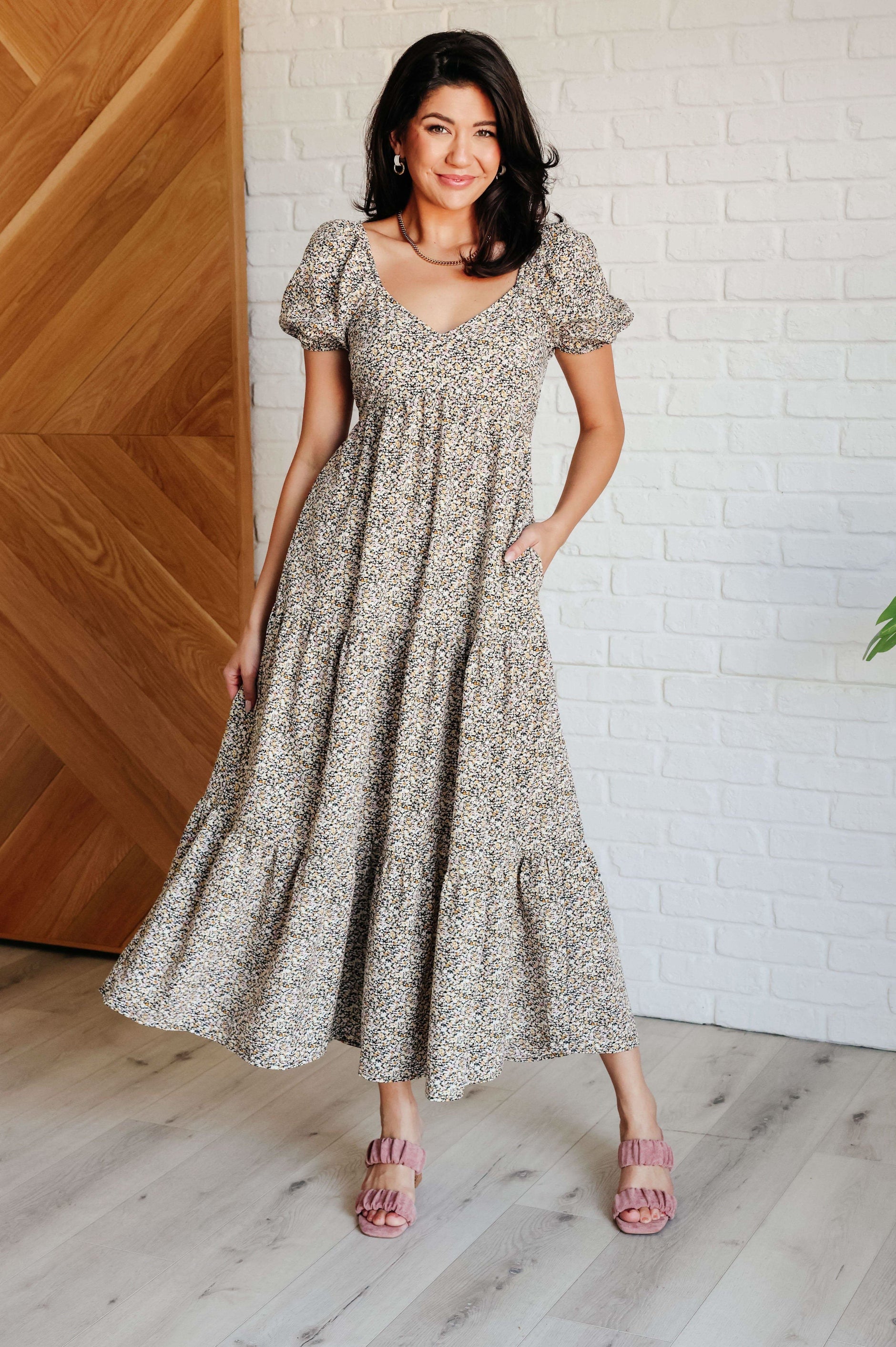 A Moment of Love Balloon Sleeve Dress - SwagglyLife Home & Fashion